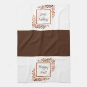Herbstlaub mit individueller Textküche Geschirrtuch (Vertikal)