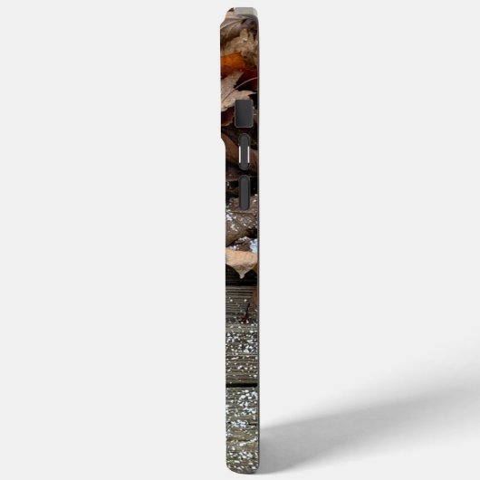 Herbstlaub mit Schnee iPhone / iPad Gehäuse Case-Mate iPhone Hülle (Rückseite / Links)