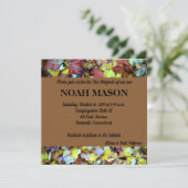 Herbstlaub Mitzvah Einladung (Stehend Vorderseite)