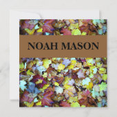 Herbstlaub Mitzvah Einladung (Rückseite)