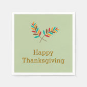 Herbstlaub Modernes Glückwunsch Thanksgiving Serviette (Vorderseite)
