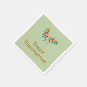 Herbstlaub Modernes Glückwunsch Thanksgiving Serviette (Ecke)