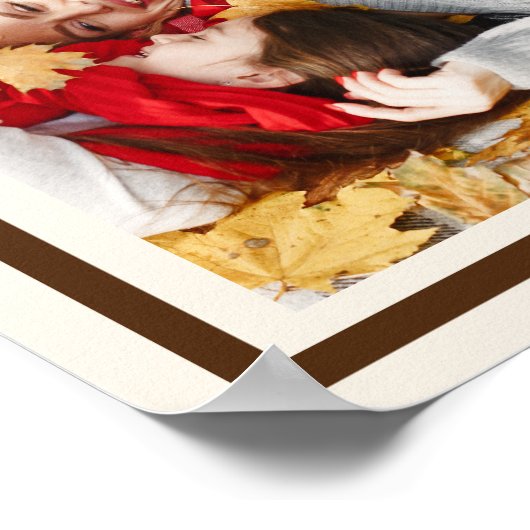 Herbstlaub Monogram 6 Foto Erntedank Poster (Ecke)