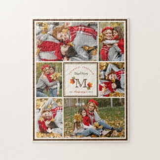 Herbstlaub Monogram 6 Foto Erntedank Puzzle
