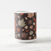 Herbstlaub-Monogramm Dankbar Dankbar Gesegnet Kaffeetasse (Mittel)