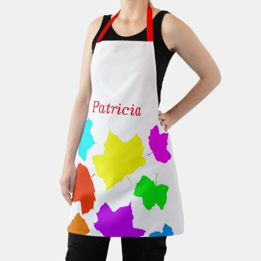 Herbstlaub Multicolor Herbstname Erntedank Schürze (InSitu)