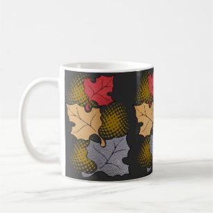 Herbstlaub-Muster auf einer Tasse
