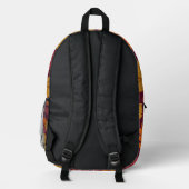 Herbstlaub-Muster | Bedruckter Rucksack (Rückseite)