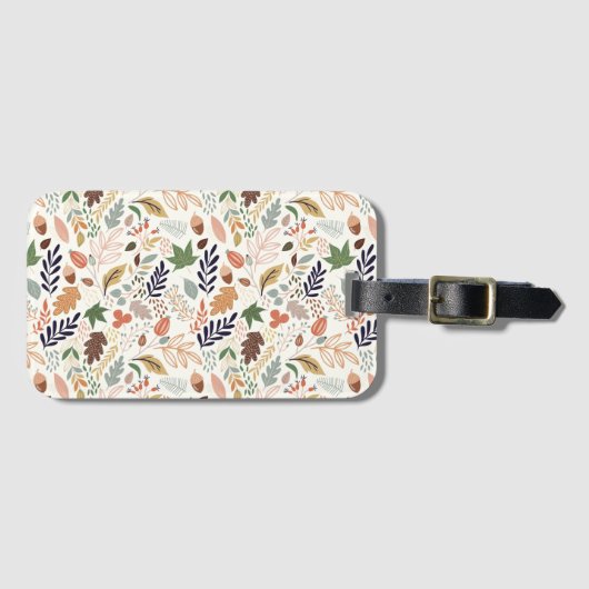 Herbstlaub Muster Gepäckanhänger (Vorderseite (Horizontal))
