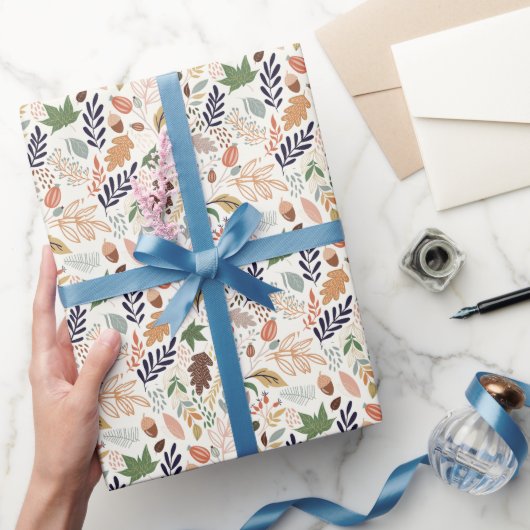 Herbstlaub Muster Geschenkpapier (Schenken)