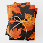 Herbstlaub Muster Geschenkpapier Set (Beispiel)