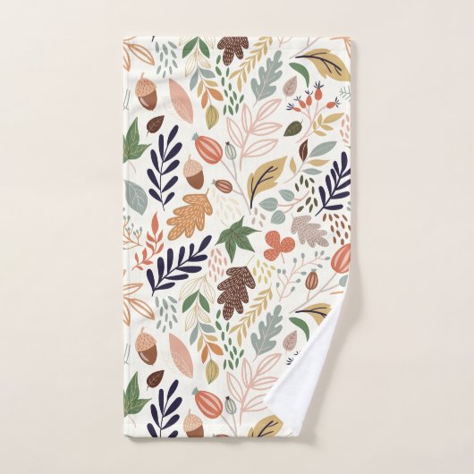 Herbstlaub Muster Handtuch (Handtuch)
