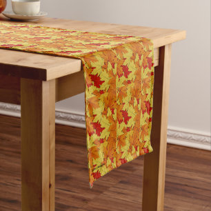 Herbstlaub-Muster-Herbst-Themed Tabellen-Läufer Kurzer Tischläufer