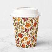 Herbstlaub-Muster Pappbecher (Links)