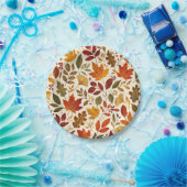 Herbstlaub-Muster Pappteller (Party)