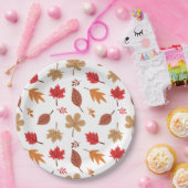Herbstlaub Muster Pappteller (Party)