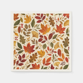 Herbstlaub-Muster Serviette