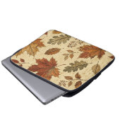 Herbstlaub-Muster – Vintage Herbst Botanik Laptopschutzhülle (Vorne Knopf)