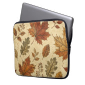 Herbstlaub-Muster – Vintage Herbst Botanik Laptopschutzhülle (Vorderseite Links)
