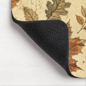 Herbstlaub-Muster – Vintage Herbst Botanik Mousepad (Ecke)