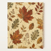 Herbstlaub-Muster – Vintage Herbst Botanik Planer (Rückseite)