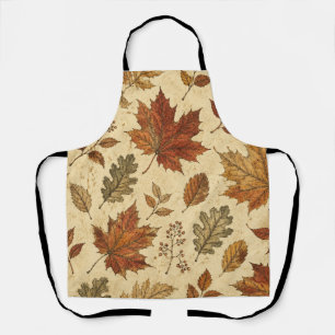 Herbstlaub-Muster – Vintage Herbst Botanik  Schürze