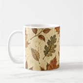 Herbstlaub-Muster – Vintage Herbstbotanik Kaffeetasse (Links)