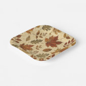 Herbstlaub-Muster – Vintage Herbstbotanik Pappteller (Gewinkelt)