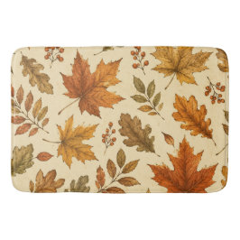 Herbstlaub-Muster | Wasserfarben Herbstlaub  Badematte