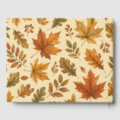 Herbstlaub-Muster | Wasserfarben Herbstlaub Gästebuch (Rückseite)