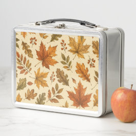 Herbstlaub-Muster | Wasserfarben Herbstlaub  Metall Brotdose
