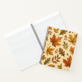 Herbstlaub-Muster | Wasserfarben Herbstlaub  Notizblock