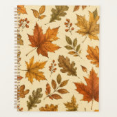 Herbstlaub-Muster | Wasserfarben Herbstlaub Planer (Vorderseite)