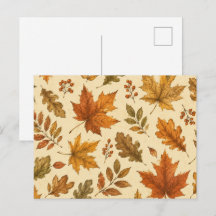 Herbstlaub-Muster | Wasserfarben Herbstlaub