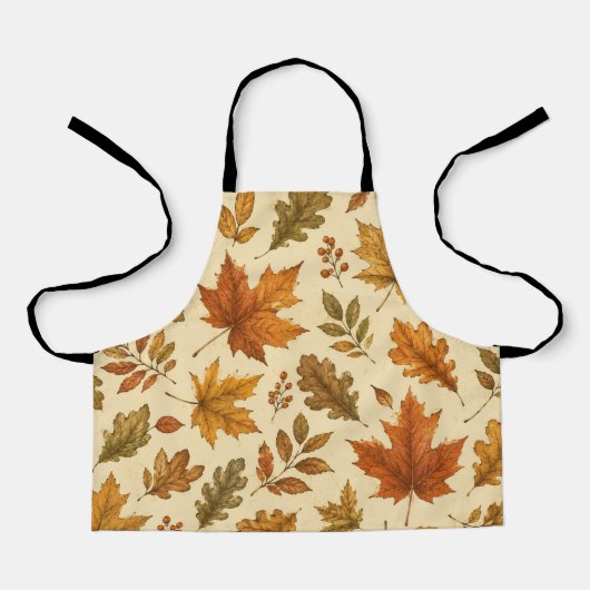 Herbstlaub-Muster | Wasserfarben Herbstlaub Schürze (Vorderseite)