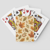 Herbstlaub-Muster | Wasserfarben Herbstlaub Spielkarten (Rückseite)