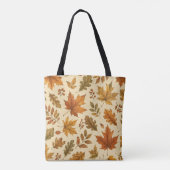 Herbstlaub-Muster | Wasserfarben Herbstlaub Tasche (Rückseite)