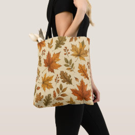 Herbstlaub-Muster | Wasserfarben Herbstlaub  Tasche
