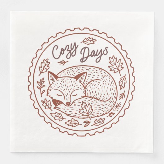 Herbstlaub Naturbuch Neapel im Herbst Serviette (Vorderseite)