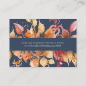 Herbstlaub | Navy Blue Wedding Website UAWG Begleitkarte (Vorderseite)