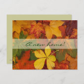 Herbstlaub-Neu-Zuhause Ankündigungspostkarte (Vorne/Hinten)