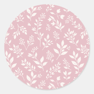 Herbstlaub Neutral - Gedämpfte Rose Runder Aufkleber
