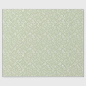Herbstlaub Neutral - Sanftes Oliv Geschenkpapier (Flach)