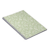 Herbstlaub Neutral - Sanftes Oliv Notizblock (Rechte Seite)