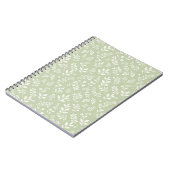 Herbstlaub Neutral - Sanftes Oliv Notizblock (Linke Seite)