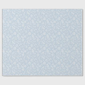 Herbstlaub Neutral - Staubblau Geschenkpapier (Flach)