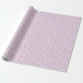 Herbstlaub Neutral - Warmes Lila Geschenkpapier (Ungerollt)