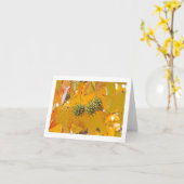 "HERBSTLAUB" NOTECARD (FOTOG) KARTE (Gelbe Blume)