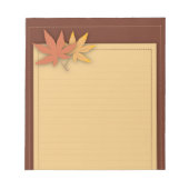Herbstlaub Notepad Notizblock (Vorderseite)