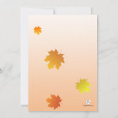 Herbstlaub-Oval-Einladung Einladung (Rückseite)